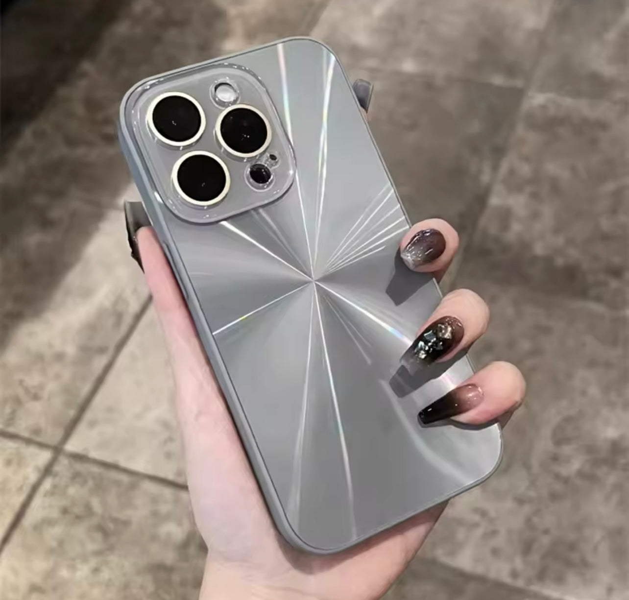 New Iphone Luxury Shine Glass Logo Case