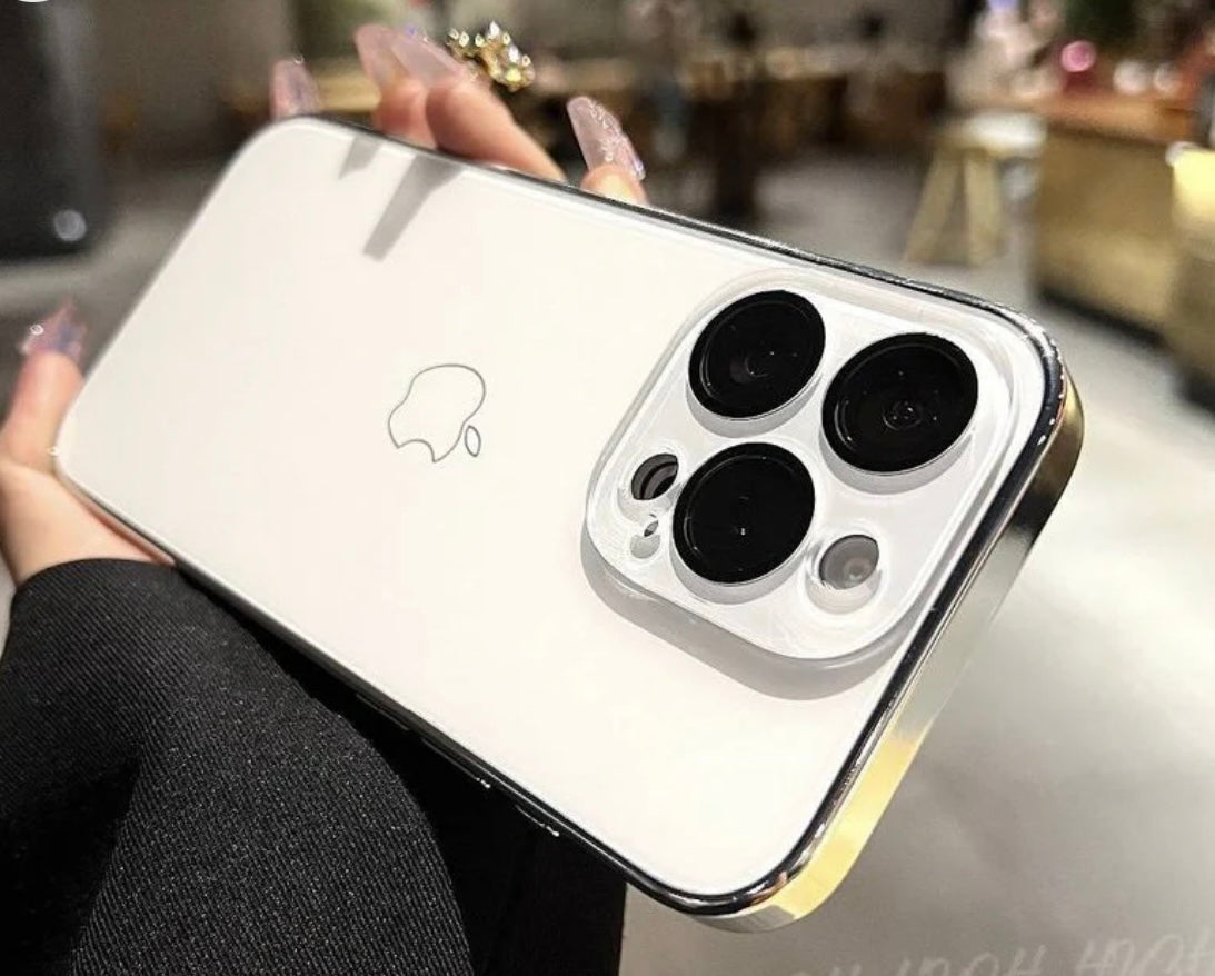 New Iphone Luxury Shine Glass Logo Case