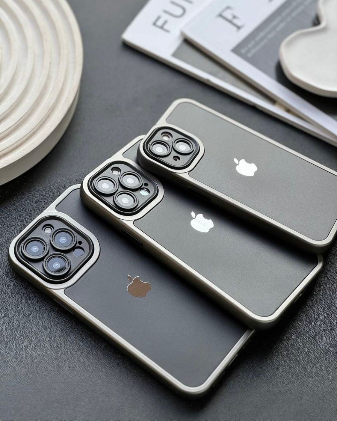 New Luxury Matte Shockproof Armor Case with Shiny Logo