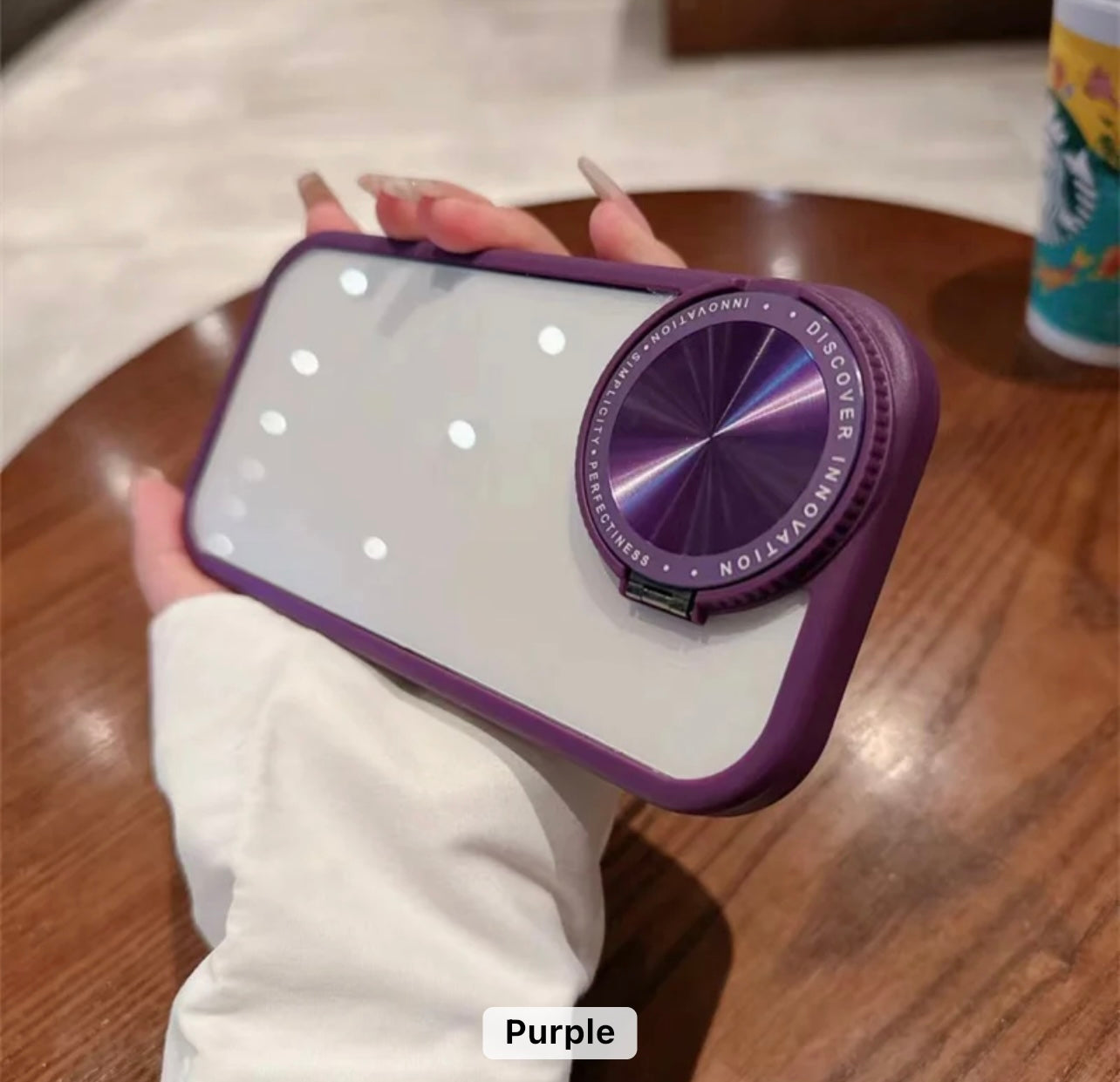 New Round Mirror Camera Stand Case