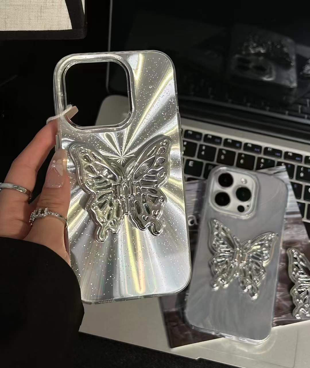 New Butterfly Pop Holder Shimmer Case