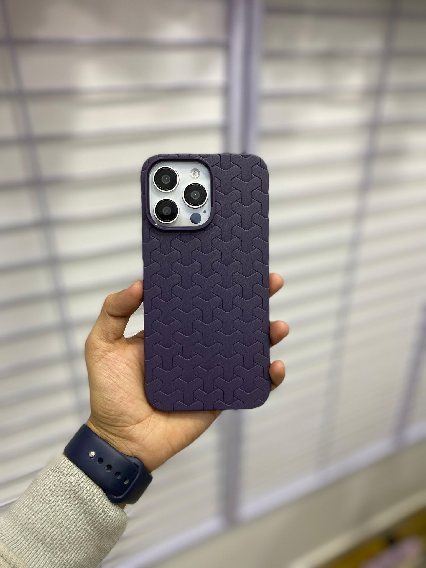 New Iphone Silicon Woven Phone Case