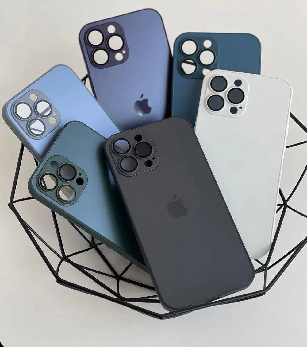 New AG Frosted Metallic Glass Case