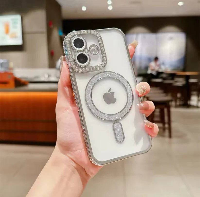 New Diamond Magsafe Glame Case With Lens Protection