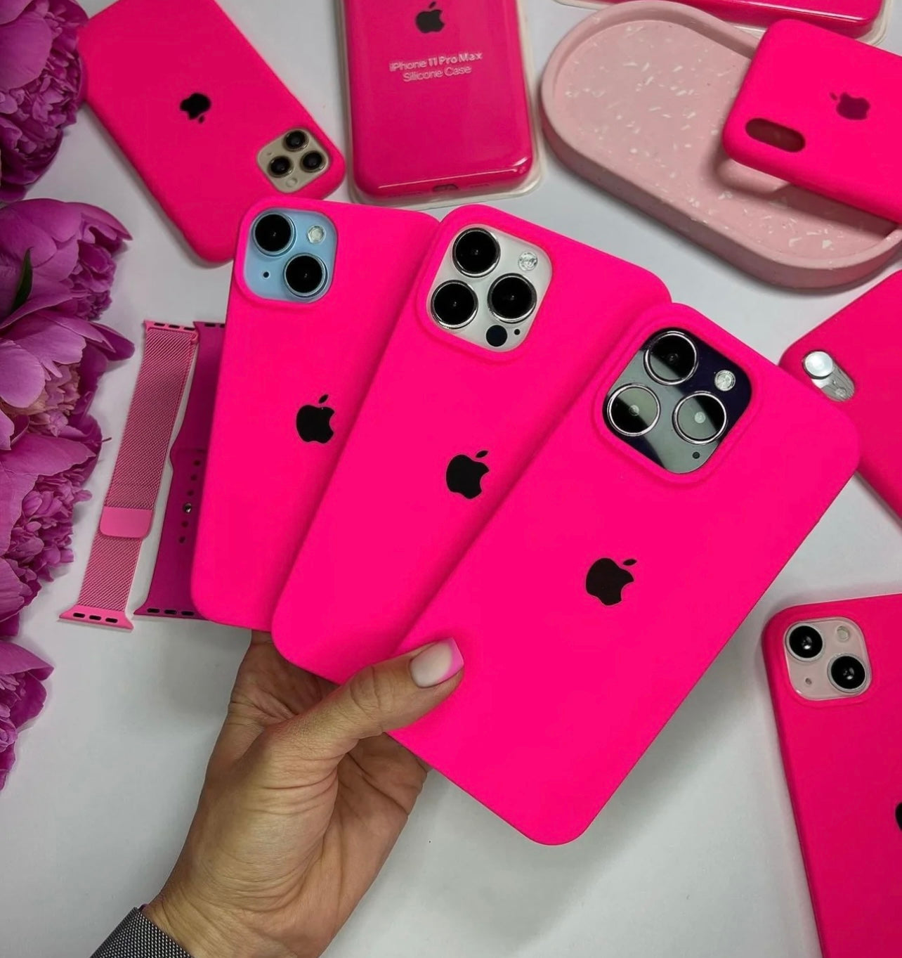 New Shocking Pink Soft Silicon Case