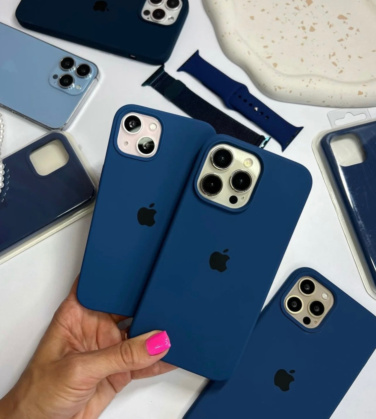 New Navy Blue Soft Silicon Case