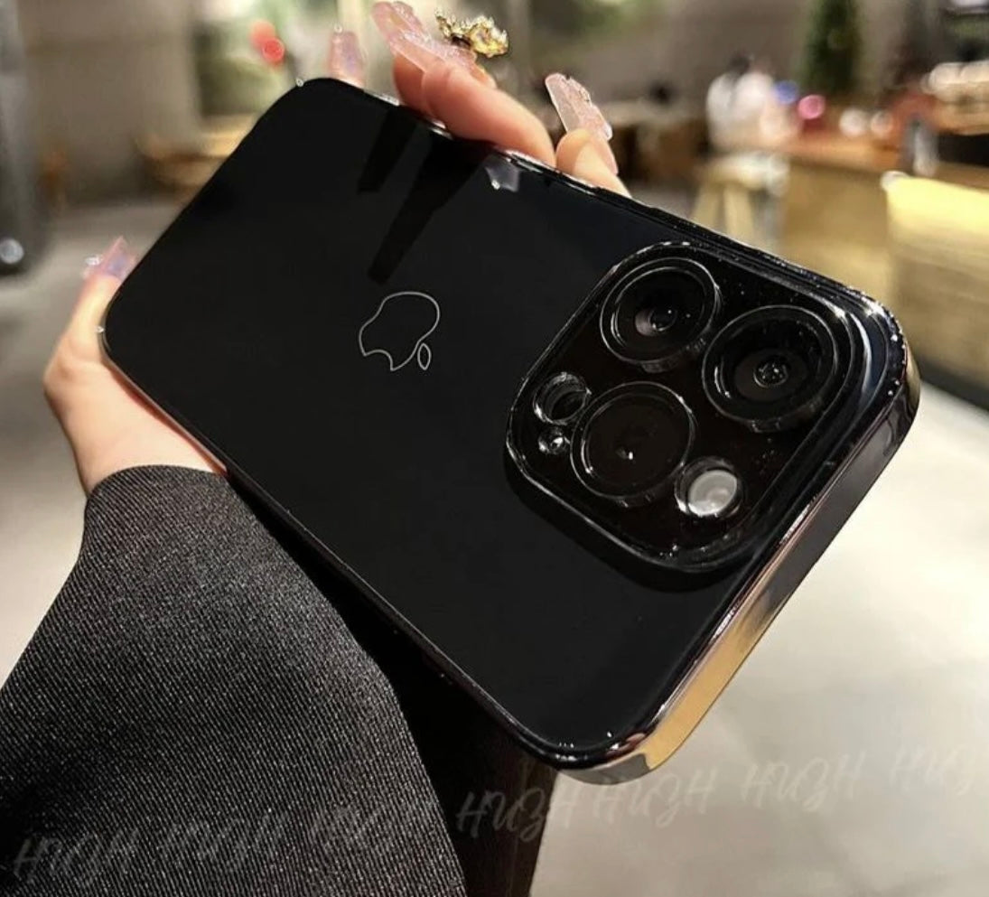 New Iphone Luxury Shine Glass Logo Case