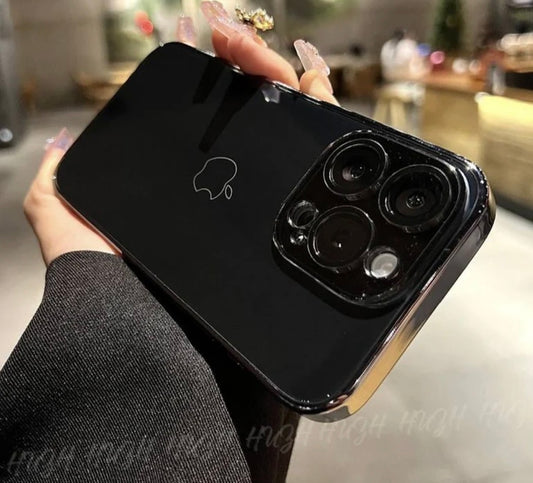 New Iphone Luxury Shine Glass Logo Case