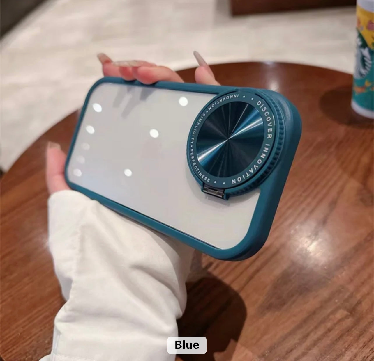 New Round Mirror Camera Stand Case