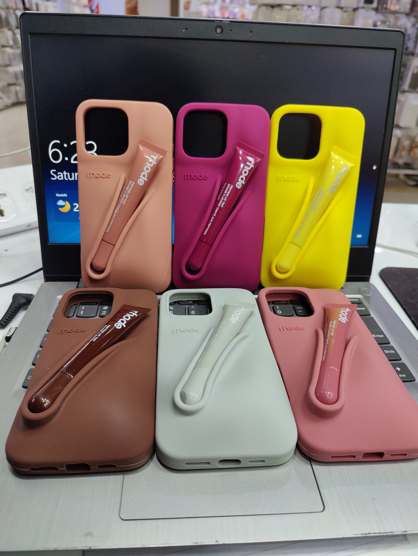 New Original Rhodes LipGloss 💄 Silicone Case With Box 🩶