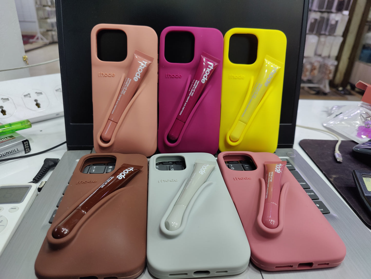 New Original Rhodes LipGloss 💄 Silicone Case With Box 🩶