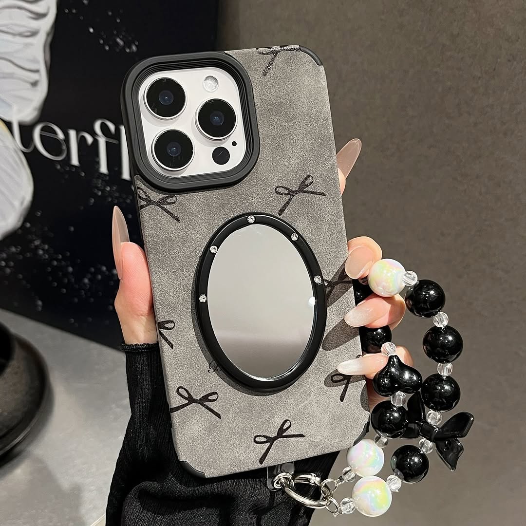 Elegant Mirror Charm Case for iPhone 11–17 Series