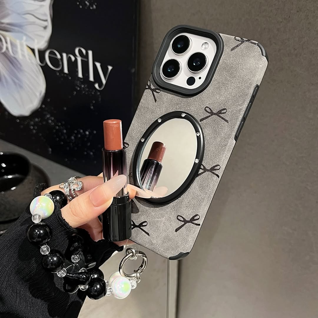 Elegant Mirror Charm Case for iPhone 11–17 Series
