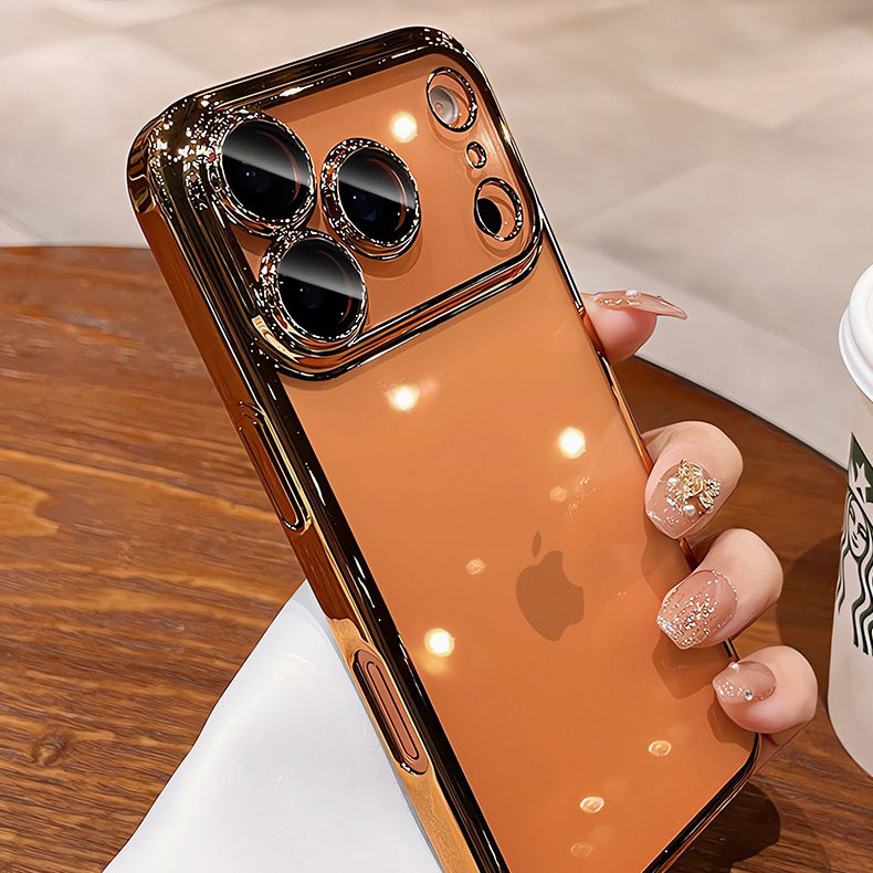 Crystal Clear Electroplated Frame Case (for iPhone 17 series)