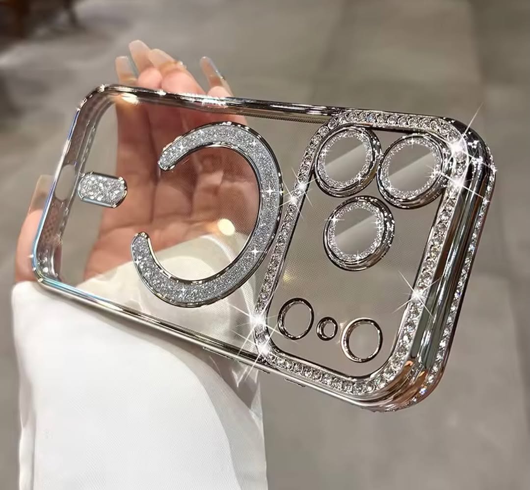 New Diamond Magsafe Glame Case With Lens Protection