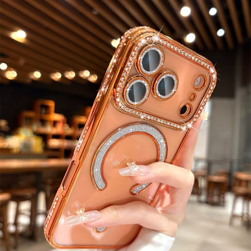 New Diamond Magsafe Glame Case With Lens Protection